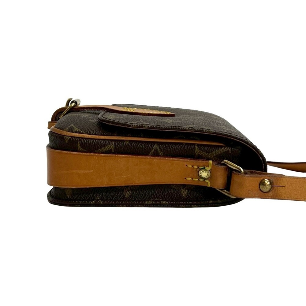 LOUIS VUITTON Authentic Brown Monogram Leather Pochette Shoulder Bag - Picture 6 of 9